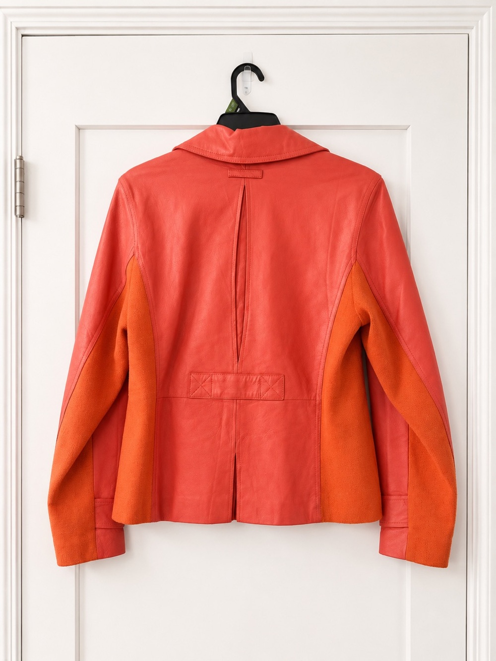Metrostyle Coral Genuine Leather Jacket Women’s Size 14 Statement Moto Blazer‎ - Picture 2 of 4